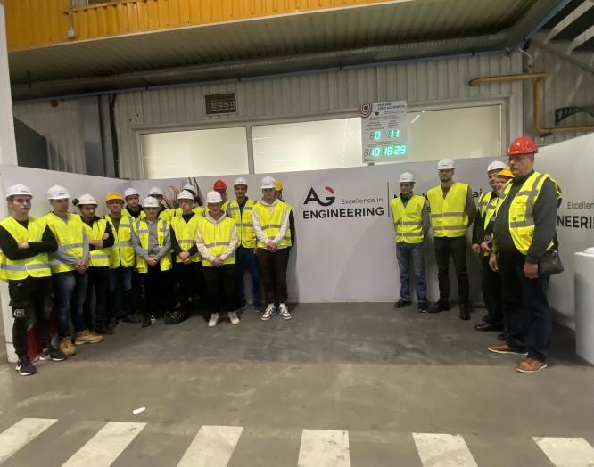 Suvirintojo specialybę siekiantys įgyti mokiniai kartu su profesijos mokytojais lankėsi Vilniuje esančioje įmonėje UAB „Arginta Engineering“.