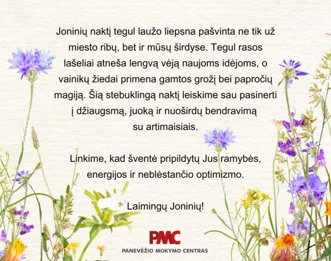 Sveikiname su Joninėmis