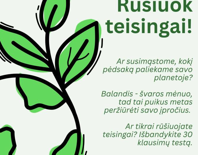 Ar tikrai rūšiuojame teisingai?